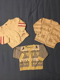 Baby sweater 3 pcs bundle size 12m