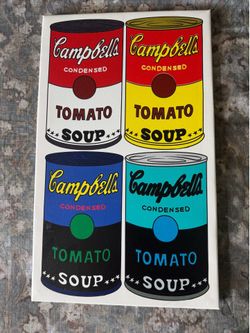 Tomato Campbell's Soup Can Canvas Art Poster Wall Art Picture Print 12”by 20”
