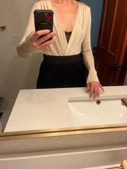 Free people long sleeve satin onesie
