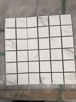 2x2 Cararra Mosaic Polished 