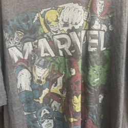 Mens Marvel Comics Graphic T-shirt Retro Newsprint Logo Various Super Heroes 3XL