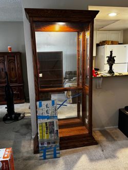 Curio cabinet with light