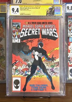 SECRET WARS 8 CGC 9.4 SIGNED MIKE ZECK SIGNATURE SERIES Origin Black Suit MCU