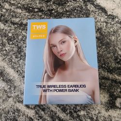 TWS BTH-F9-5 True Wireless Smart Touch Earbuds With Power Bank and Easy Pair NIB