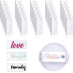 30 Pcs 3.2"x1.3” Acrylic Sublimation Name Plate for 40 oz Tumbler Stanley