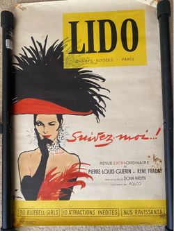 Original LIDO Poster from 1960’s France