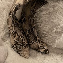 Snake Print Boots 