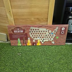 USA Map custom beer pop soda cap holder collection display gift man cave,  $15