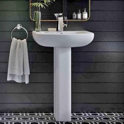 White Pedestal Bathroom Sink