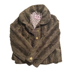 Juicy Couture Y2K Brown Faux Fur Jacket/Coat