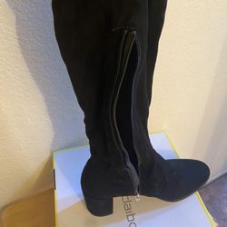 Black suede boots 