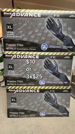 Heavy duty Black nitrile gloves 6mil