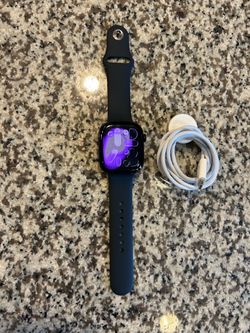 Apple Watch series 10 GPS 46mm Black with S/M band. Scratches on screen. Works great