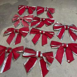 Set Of 10 Commercial Grade Christmas Bows