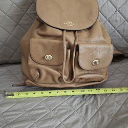 Coach Leather Backpack
