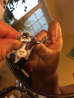 CZ Sterling Silver Ring Sz 9