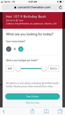 Birthday bash ticket