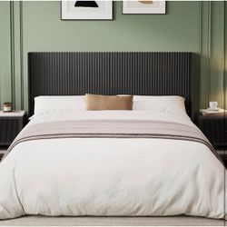 King Size Black Fluted Headboard