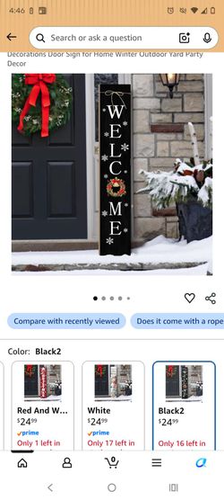 New In Box Christmas Welcome Door Leaner Sign $15