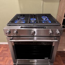 Estufa KitchenAid Stainless Steel 5 Quemadores 