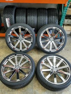265/35/22 chrome velocity wheels