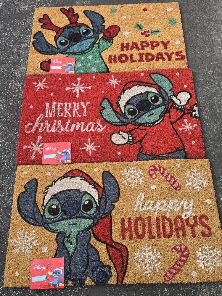 🎄 Stitch Christmas Outdoor Mat 🎄