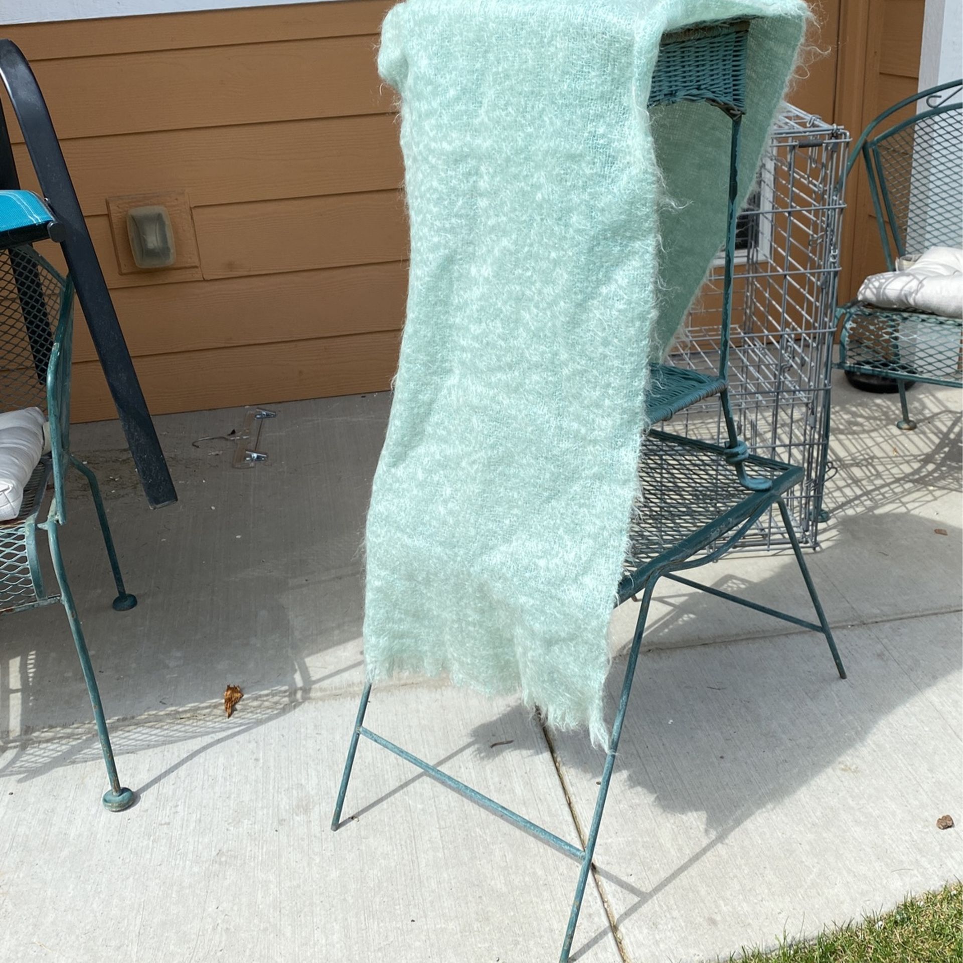 Beautiful, Mint, Green Angora Scarf