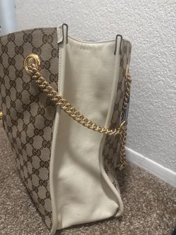 Gucci GG Canvas Tote Bag with Chain Strap