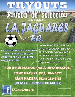 SOCCER tryouts