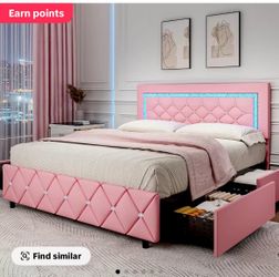 Pink bed