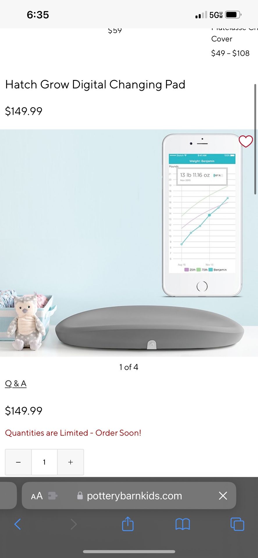 Hatch Baby Changing Pad & Scale