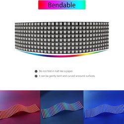2-Pack 8x32 Led Matrix Panel, Ws2812b Led Matrix with Built-in IC for DIY Lighting Projects, Custom Text, Patterns, Video Display, Individual Pixel Co