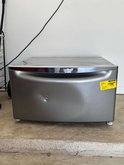 LG Laundry Pedestal with Storage Drawer, Gray color