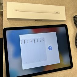 10.9-inch iPad Air Wi-Fi 64GB - Sky Blue,  Apple Pencil (2nd generation)