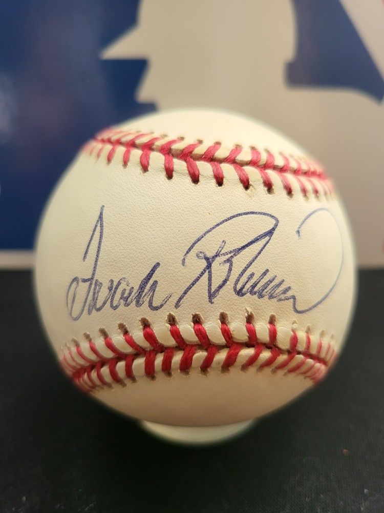 Frank Robinson signed baseball