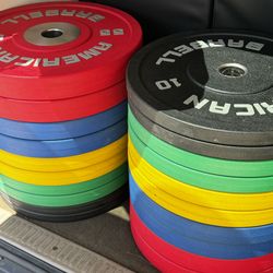 American barbell urethane pro (1 set from 10lbs-55lbs)