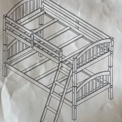 Wood Twin Size Bunk Beds 