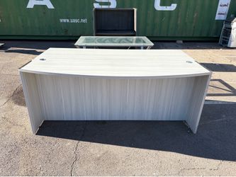 White Rectangular Desk Shell