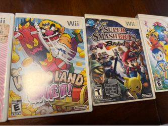 10 wii games and 1 Wii U