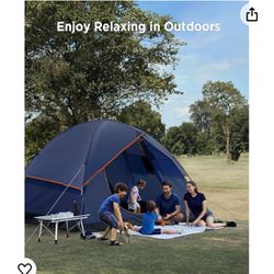 Camping Tent, Waterproof Tent with Removable Mosquito Net and Carry Bag, Lightweight Tent with Stakes for Camping, Travel, Backpacking, Hiking, Outdoo