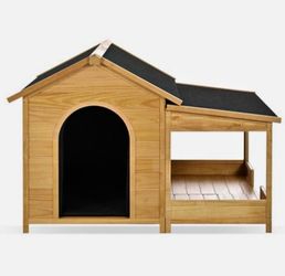 New in Box 60.2" Large Dog House for Outdoor Use with Waterproof Kennel for Medium Large Dogs