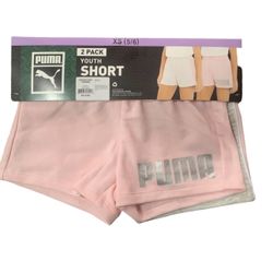 Puma Youth Girls Shorts Size XS (5/6)  2  PACK  NEW WITH TAGS