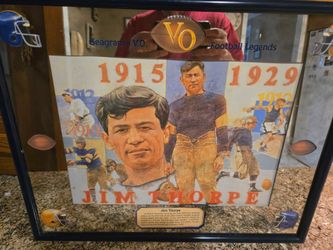 1993 seagrams jim Thorpe commemorative mirrored sign
