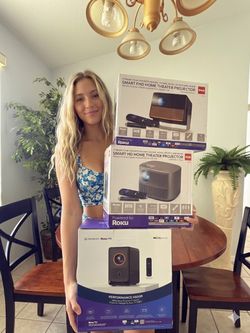 Roku Home Theater Projector Lot (3 Units) - 1080p/720p - Cash Only