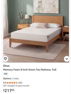 Zinus Full-Size 8" Memory Foam Mattress - Excellent Condition