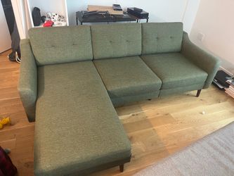 Burrow Modular Reversible Chaise Sectional Sofa – Olive Green