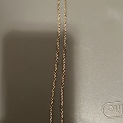 14K Gold Diamond Cut 22inch Rope Chain 10.8 Grams Solid