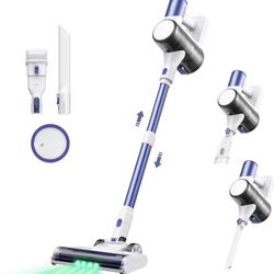 Cordless Vacuum Cleaner, 45KPa 500W 40mins Runtime, Self Standing Design with 1.5L Dustbin Capacity, Stick Vacuum for Home, Pet Hair, Hardwood Floors,