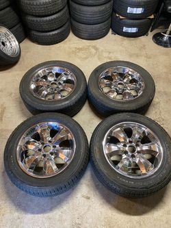 Bridgestone Dueler H/L Alenza 275/55R20 Tires on Chrome Wheels