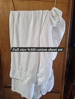 %100 Cotton Bed Sheets (Full Size)